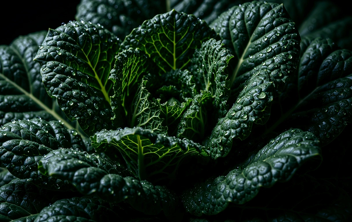 Close-up of nutrient-dense greens representing biological precision